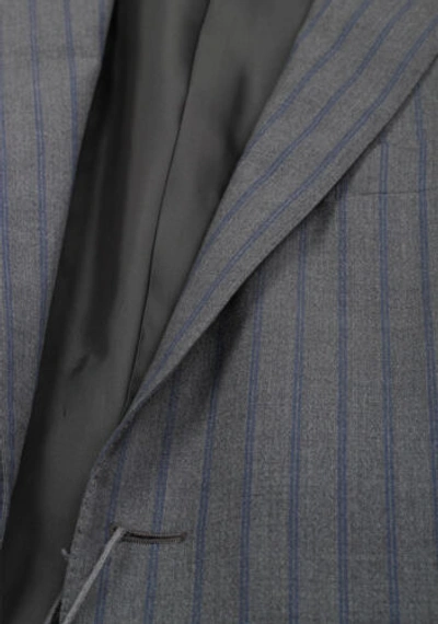 Pre-owned Zegna Ermenegildo  Mila Gray Striped Suit Size 50 / 40r U.s.