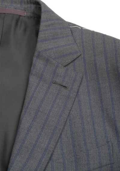 Pre-owned Zegna Ermenegildo  Mila Gray Striped Suit Size 50 / 40r U.s.