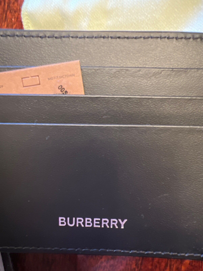 Pre-owned Burberry Mens's  Money Clip Wallet In  Checkered