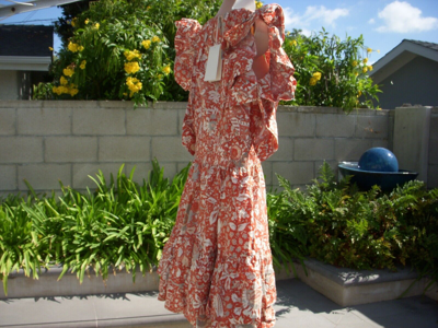Pre-owned Ulla Johnson Kiri Orange Blossom Ruffled Mini Dress 100% Cotton Chose 6, 8 Or 10 In Pink