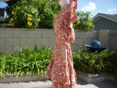 Pre-owned Ulla Johnson Kiri Orange Blossom Ruffled Mini Dress 100% Cotton Chose 6, 8 Or 10 In Pink