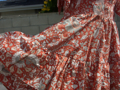 Pre-owned Ulla Johnson Kiri Orange Blossom Ruffled Mini Dress 100% Cotton Chose 6, 8 Or 10 In Pink