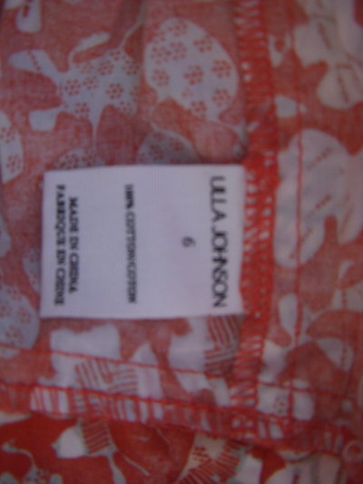 Pre-owned Ulla Johnson Kiri Orange Blossom Ruffled Mini Dress 100% Cotton Chose 6, 8 Or 10 In Pink