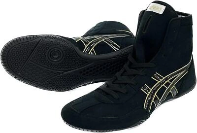 Pre-owned Asics Wrestling Boxing Shoes Prime Atack Black Gold