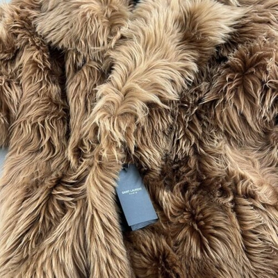 Pre-owned Saint Laurent Fur Overcoat In All Size In Brown