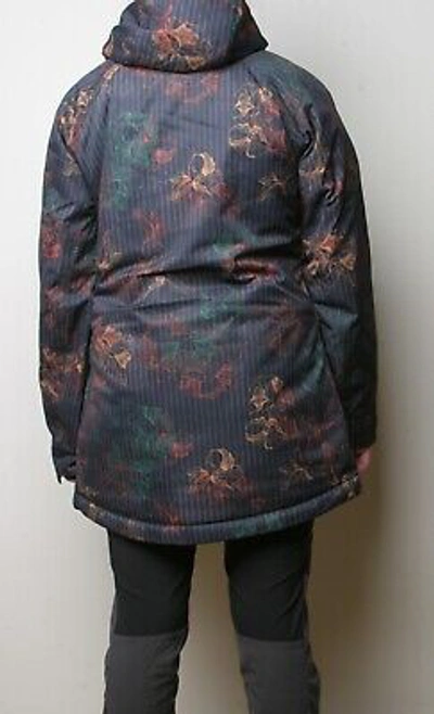 Pre-owned 686 Women Dream Insulated Jacket (m) Black Stripe Floral M1w308-blk