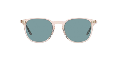 Pre-owned Oliver Peoples Finley 1993 Sun Ov 5491su Cherry Blossom/turquoise Sunglasses In Turquoise Polarized