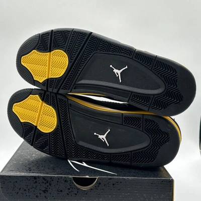 Pre-owned Jordan Nike Air  4 Retro Thunder 2023 Mens 14 Dh6927-017 Black Yellow In Hand