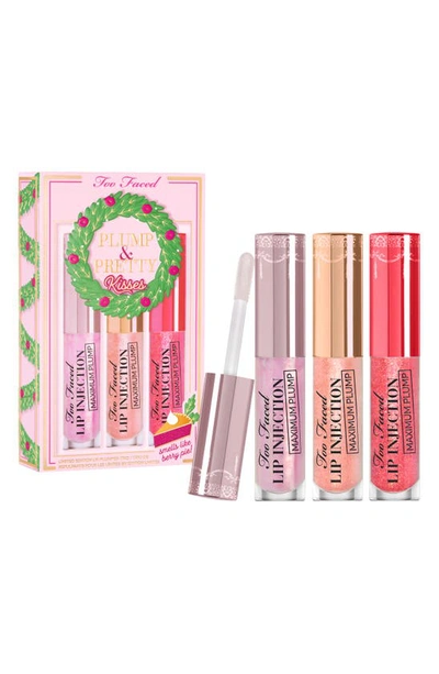 Shop Too Faced Plump & Pretty Kisses Trio (limited Edition) $52 Value