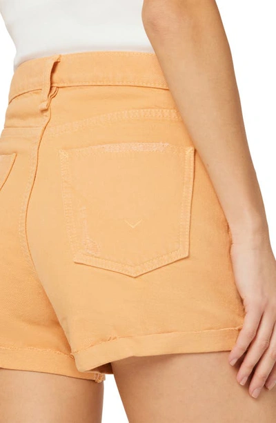Shop Hudson Jeans Devon High Waist Cutoff Boyfriend Denim Shorts In Clay Destructed
