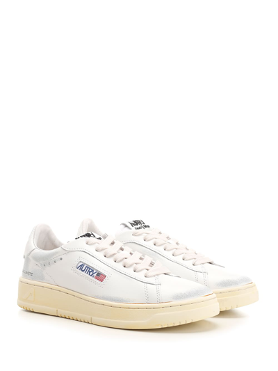 Autry White Lace-up Sneakers In Bianco