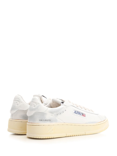 Autry White Lace-up Sneakers In Bianco