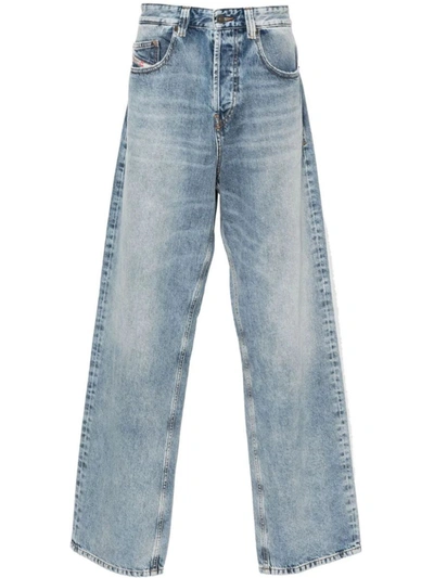 Shop Diesel Macro 2001 Wide Leg Jeans Clothing In Blue