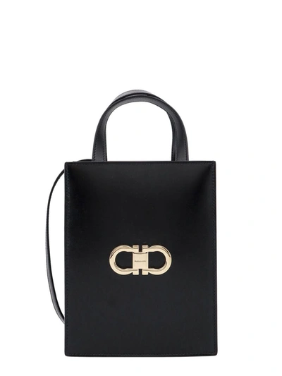 Shop Ferragamo Mini Tote Bag In Black