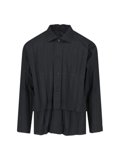 Shop Issey Miyake Homme Plisse'  Shirts In Black