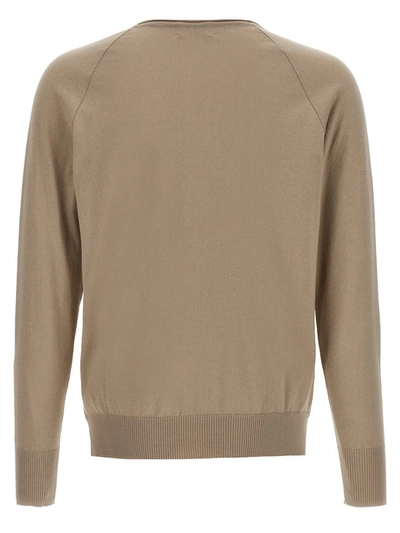 Shop Ma'ry'ya Cotton Sweater In Beige