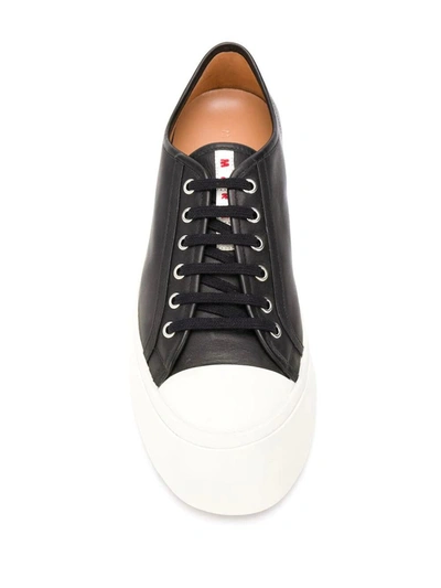 Shop Marni Lace Up Sneakers Shoes In Black