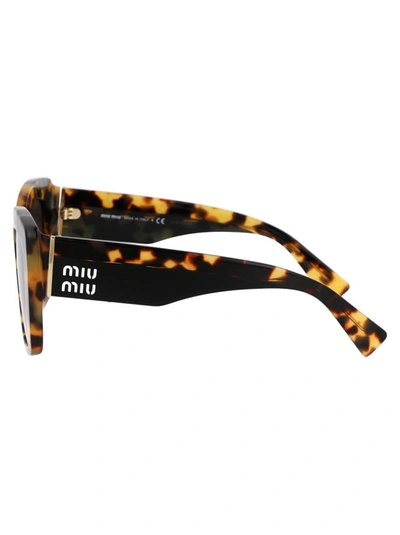 Shop Miu Miu Sunglasses In 7s00a7 Light Havana