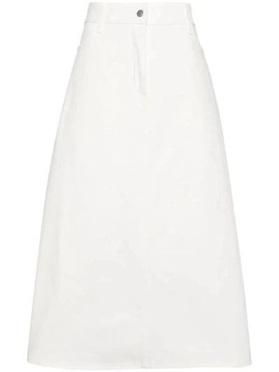 Shop Studio Nicholson A-line Denim Skirt Clothing In White