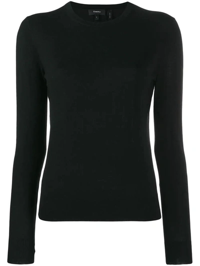 Shop Theory Crew Neck Pullover Clothing In Black