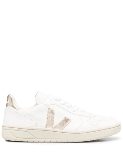 Shop Veja V-10 Sneakers Shoes In White