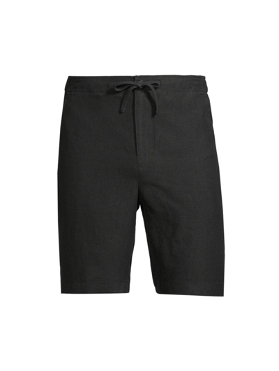 Shop Vince Men's Lightweight Hemp Shorts In Washed Black