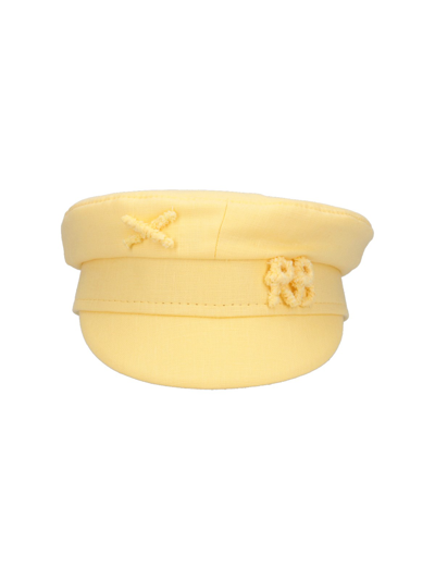 Shop Ruslan Baginskiy "baker Boy" Hat In Yellow
