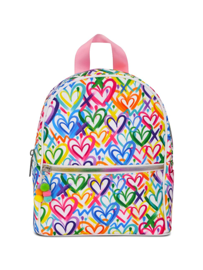 Shop Iscream Corey Paige Hearts Mini Nylon Backpack In Neutral