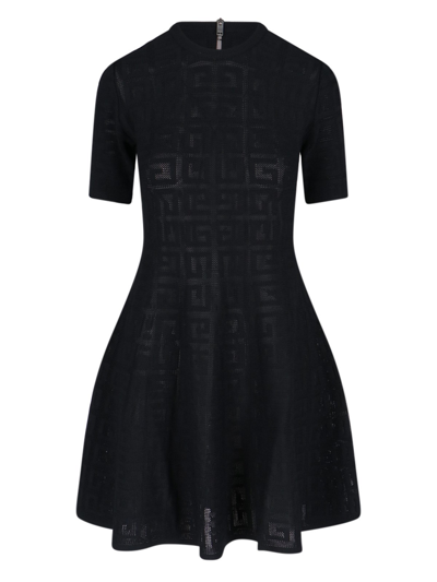 Shop Givenchy 4g Jacquard Mini Dress In Black  