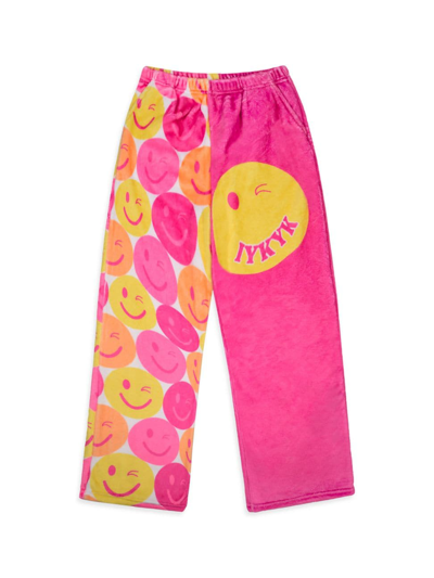 Shop Iscream Little Girl's & Girl's Iykyk Plush Pants In Neutral