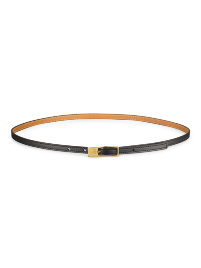 Shop Loewe Women's Amazona Leather Padlock Belt In Black Gold