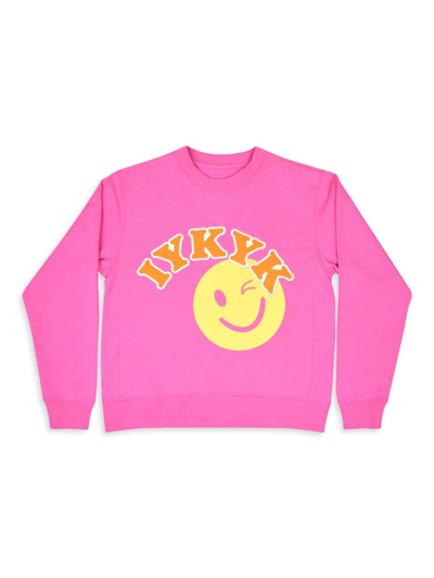 Shop Iscream Little Girl's & Girl's Theme Iykyk Sweatshirt In Neutral