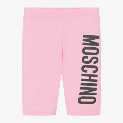 Shop Moschino Kid-teen Girls Pink Cotton Cycling Shorts
