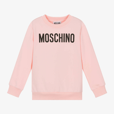 Shop Moschino Kid-teen Pink Cotton Sweatshirt