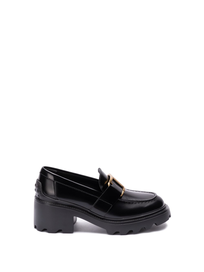 Shop Tod's Loafers In Black  
