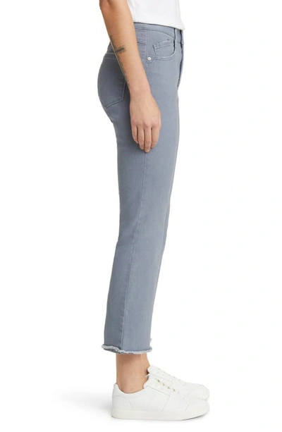 Wit & Wisdom Tatum 'ab'solution Frayed High Waist Ankle Flare Jeans In Blue Shadow