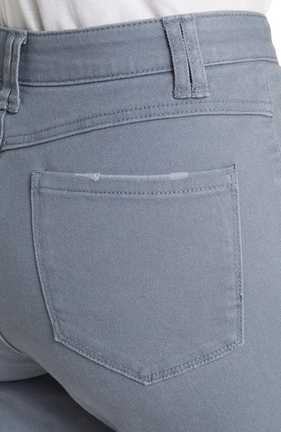 Wit & Wisdom Tatum 'ab'solution Frayed High Waist Ankle Flare Jeans In Blue Shadow
