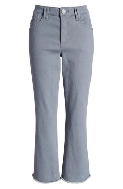 Wit & Wisdom Tatum 'ab'solution Frayed High Waist Ankle Flare Jeans In Blue Shadow