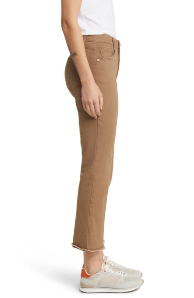Shop Wit & Wisdom 'ab'solution Frayed High Waist Ankle Flare Jeans In Wheat