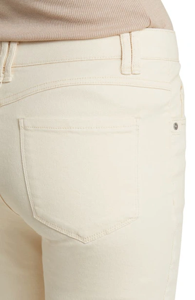 Shop Wit & Wisdom 'ab'solution Frayed High Waist Ankle Flare Jeans In Ecru