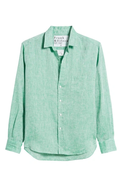 Shop Frank & Eileen Eileen Relaxed Button-up Shirt In Green