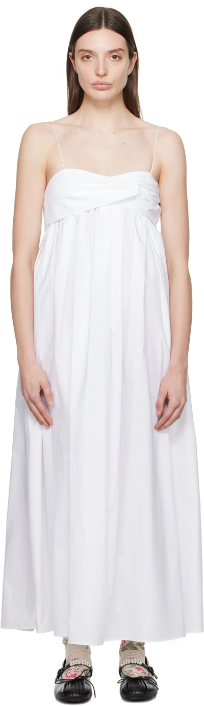 Shop Cecilie Bahnsen White Vera Midi Dress