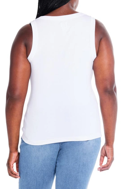 Nic + Zoe Nic+zoe Petite Shirt Tail Perfect Tank In White