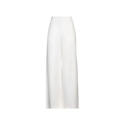 Shop Chloé Wide-leg Linen Trousers In White