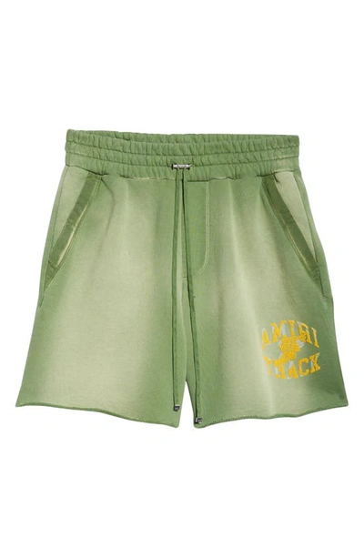 Shop Amiri Track Sweat Shorts In Green