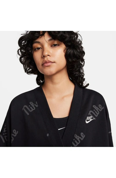 Shop Nike Sportswear Phoenix Fleece Oversize Cardigan In Black