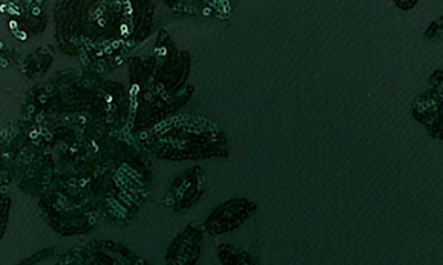 Speechless Sequin Ruched Mesh Dress In Hunter