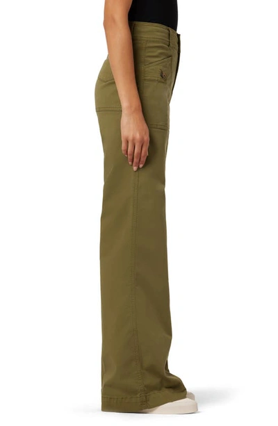 Joe's The Premium Wide Leg Cargo Jeans In Burnt Olive