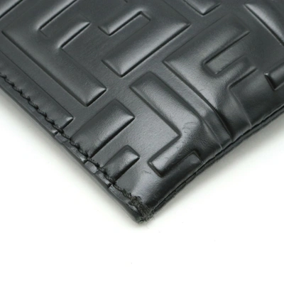Shop Fendi Ff Black Leather Shoulder Bag ()