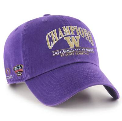 Shop 47 '  Purple Washington Huskies College Football Playoff 2024 Sugar Bowl Champions Clean Up Adjustabl